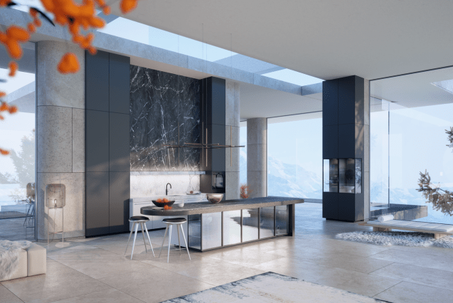 SieMatic Mondial Black and White Marble